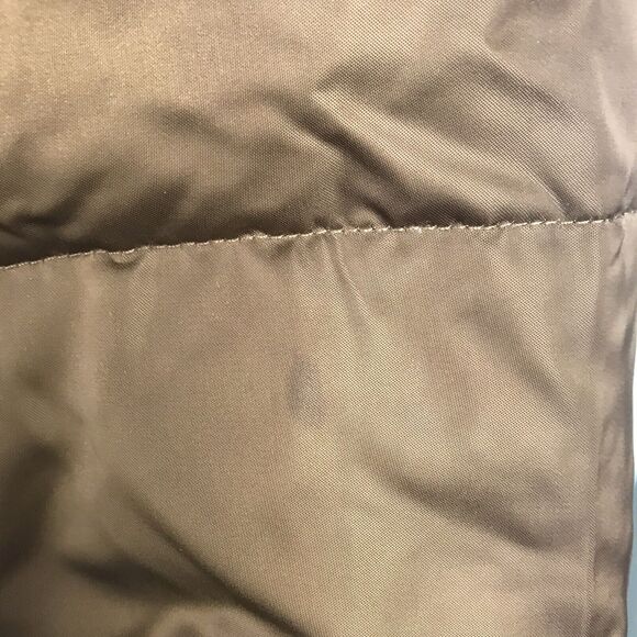 1 Madison Parka Down Puffer Cognac Brown Hooded Pockets Medium FLAW - Picture 6 of 15